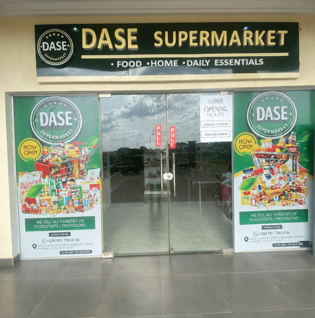 Supermarket store front / entrance