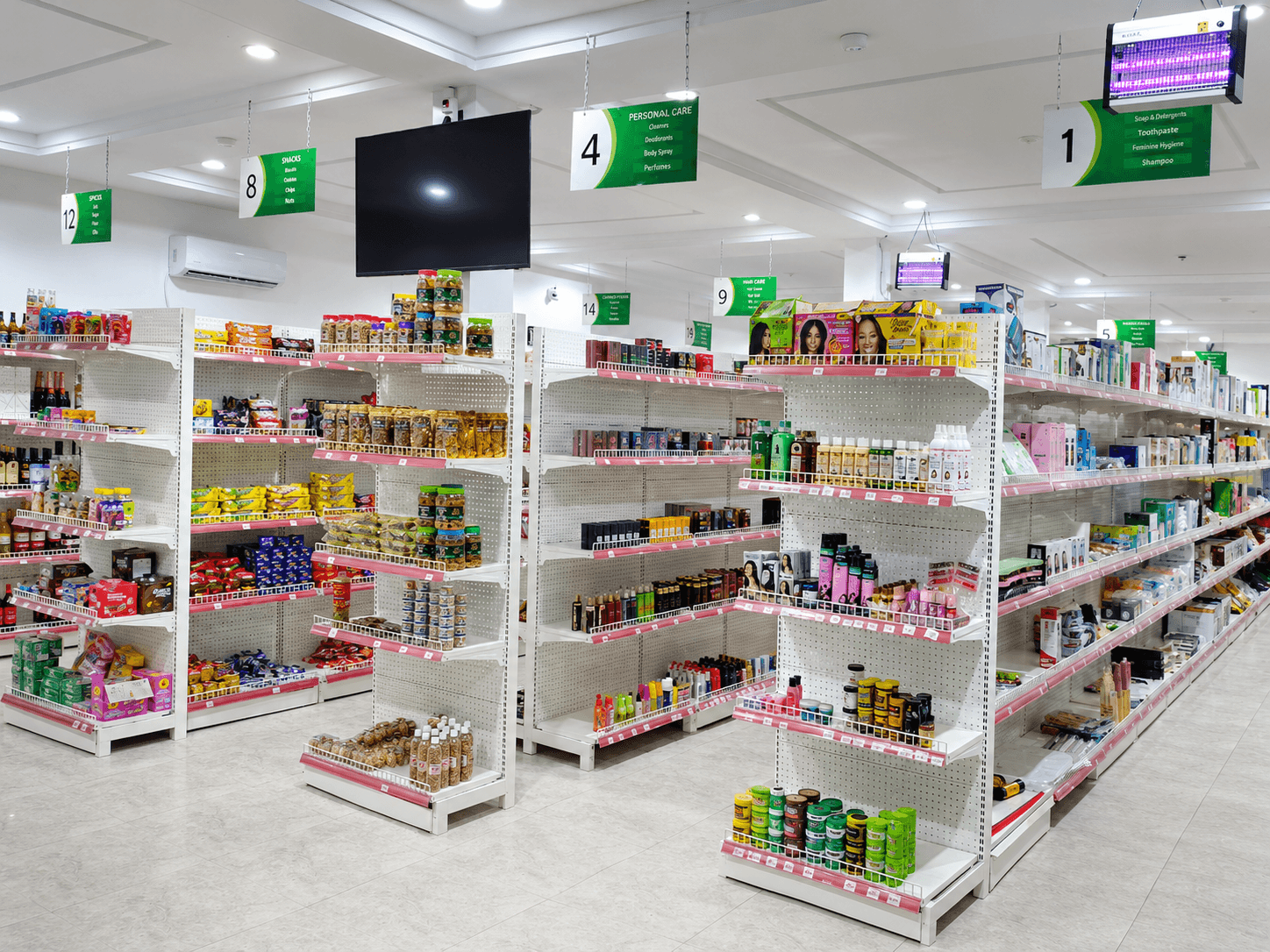 Inside the supermarket